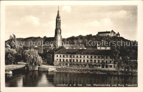 Landshut Isar Isar Martinskirche Burg Trausnitz