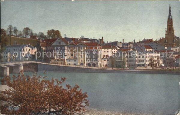 Bad Toelz Isarbrücke Marienstift Künstlerkarte