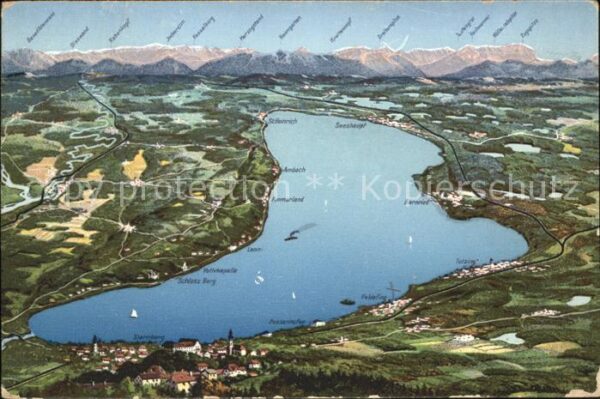 Starnbergersee Panoramakarte