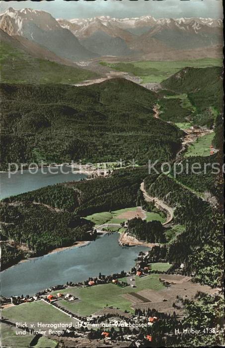 Walchensee Tiroler Berge Foto H. Huber Nr. 4138