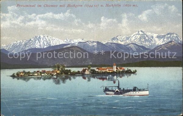 Fraueninsel Chiemsee Hochgern Hochfelln Dampfer