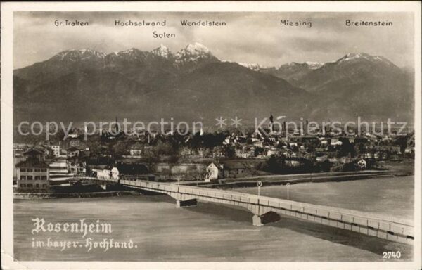 Rosenheim Bayern Brücke Solen Miesing Wendelstein