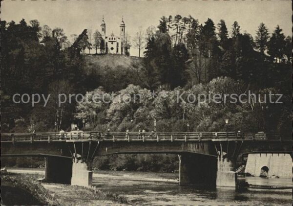 Bad Toelz Isarbrücke Kalvarienberg