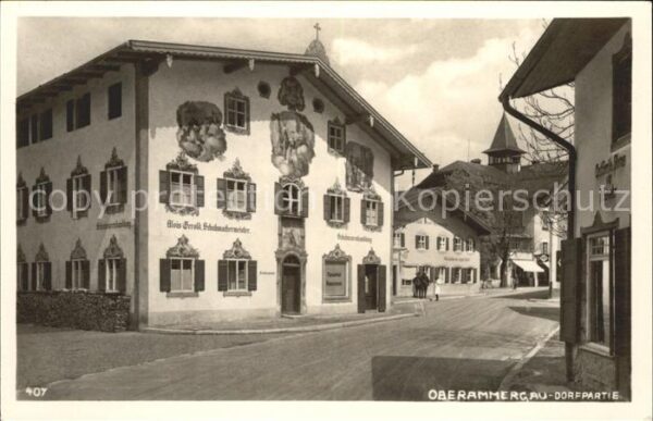 Oberammergau Dorfpartie Schuwarenhandlung Alois Gero
