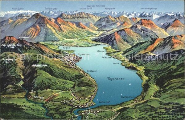 Tegernsee Panoramakarte