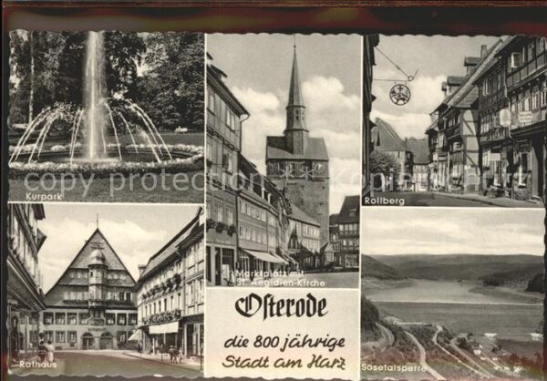 Osterode Harz Kurpark Marktplatz St. Aegidienkirche R