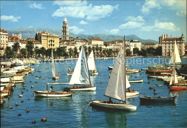Split Spalato Hafen Segelboote