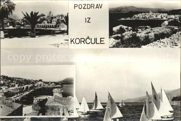 Korcula Teilansichten Segelregatta