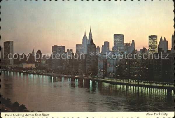 New York City View across East River Manhatten Skylin