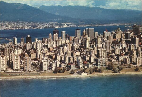 Vancouver British Columbia English Bay Harbour aerial view