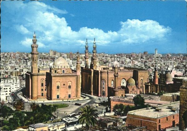 Cairo Egypt Sultan Hassan und El Riffaie Moschee Bl