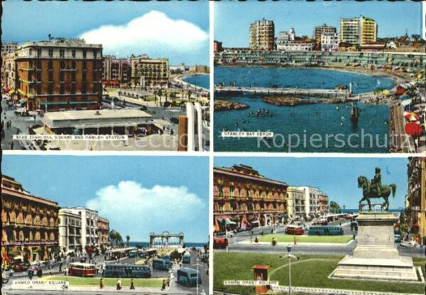 Alexandria Alexandrie Aegypten Square Station Stanley Bay Beach Monume