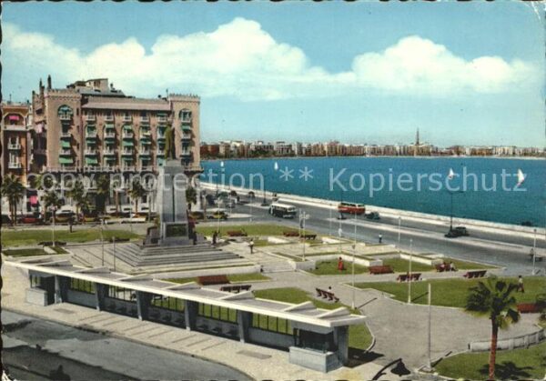 Alexandria Alexandrie Aegypten Saad Zaghlouol Statue and Corniche