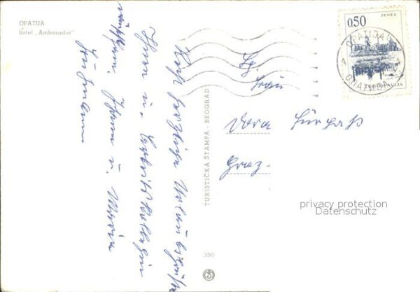 Opatija Abbazia Hafen Schiffe Hotel Ambasador – Bild 2