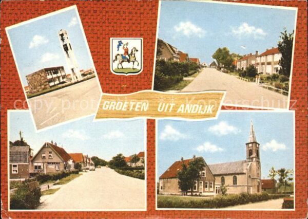 Andijk Raadhuis Rathaus Kirche Strassenpartie