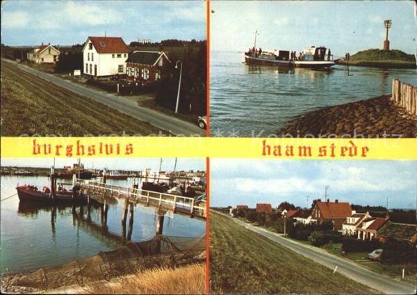 Haamstede Teilansichten Boot Anleger Fischkutter