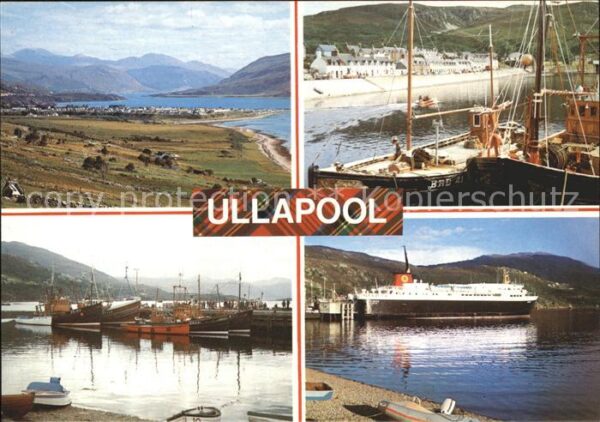 Ullapool Panorama Hafen Passagierschiff Fischkut