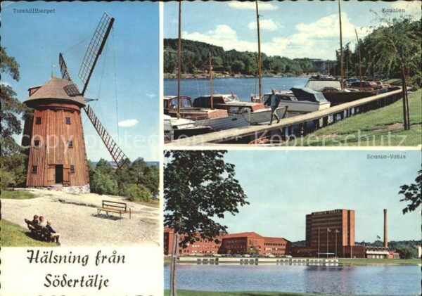 Soedertaelje Windmühle Kanal Boot Scania Vabis Unter