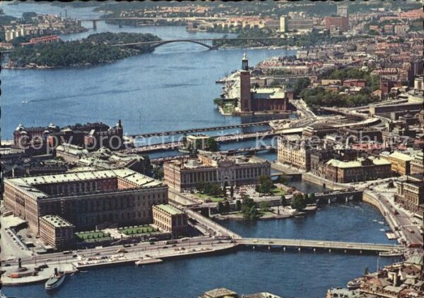 Stockholm med Slottet och Stadshuset