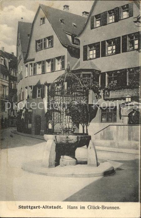 Stuttgart Altstadt Glück Brunnen
