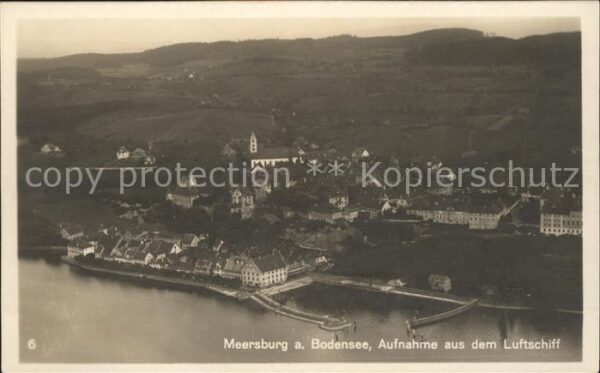 Meersburg Bodensee Flugaufnahme