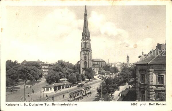 Karlsruhe Baden Durlacher Tor Bernharduskirche