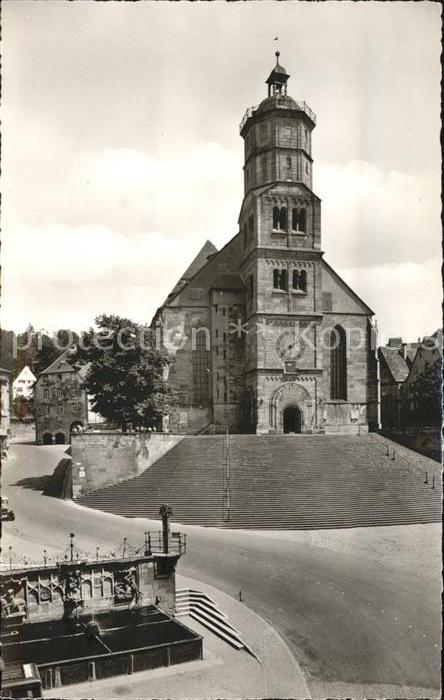 Schwaebisch Hall Michaeliskirche Brunnen