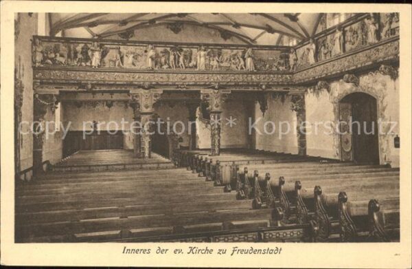 Freudenstadt Inneres der ev Kirche