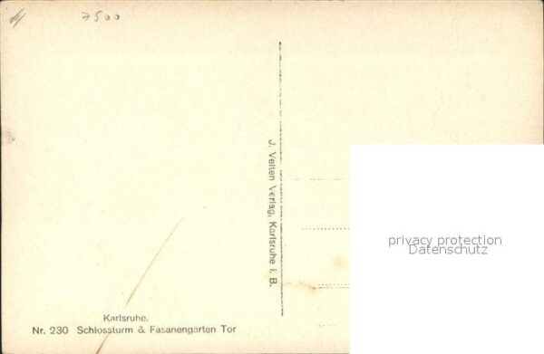 Karlsruhe Baden Schlossturm Fasanengarten Tor – Bild 2