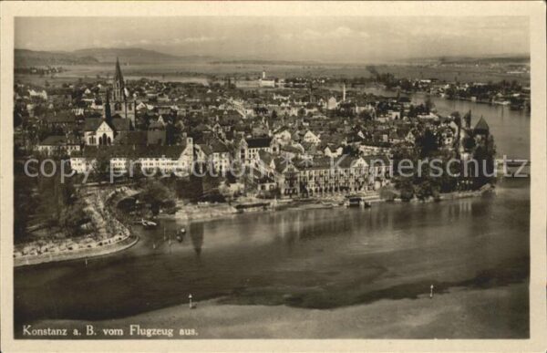 Konstanz Bodensee Flugzeugaufnahme