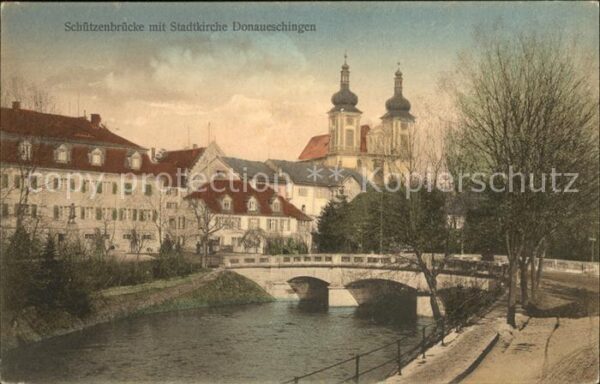 Donaueschingen Schützenbrücke Stadtkirche