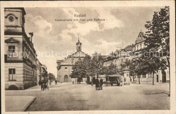 Rastatt Kaiserstrasse Post Rathaus