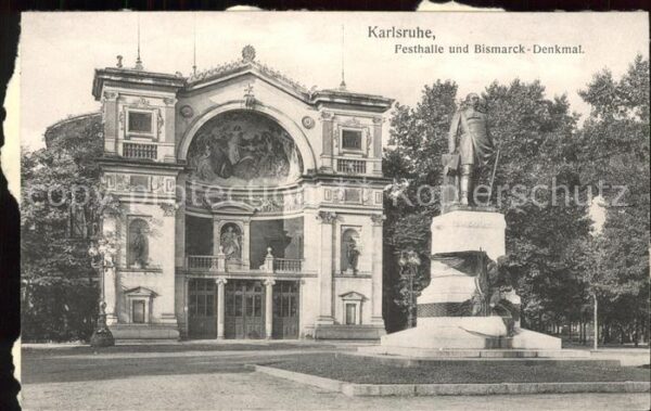Karlsruhe Baden Festhalle Bismarck-Denkmal