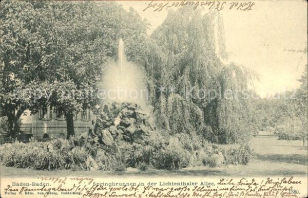 Baden-Baden Springbrunnen Lichtenhaler Allee