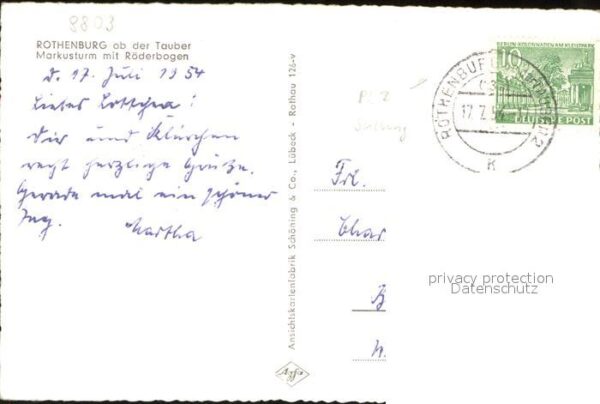 Rothenburg Tauber Markusturm Röderbogen – Bild 2