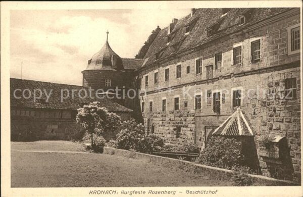 Kronach Oberfranken Burgfeste Rosenberg Geschützhof