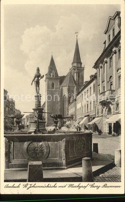 Ansbach Mittelfranken St. Johanniskirche Markgraf-Georg-Brunn