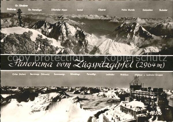 Zugspitze Gipfel Panorama Olperer Dolomiten Hohe