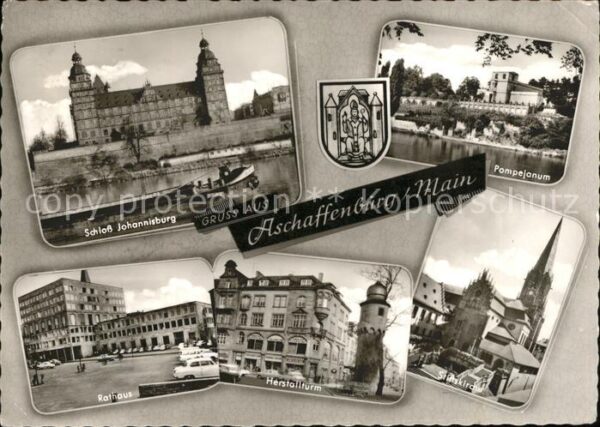 Aschaffenburg Main Schloss Johannisburg Rathaus Pompejanum