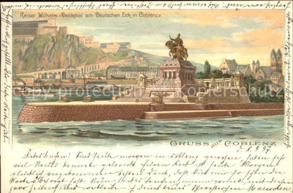 Koblenz Rhein Kaiser Wilhelm Denkmal Deutsches Eck