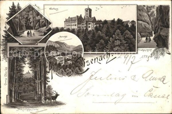 Eisenach Thueringen Wartburg Annathal Marienthal Drachensch