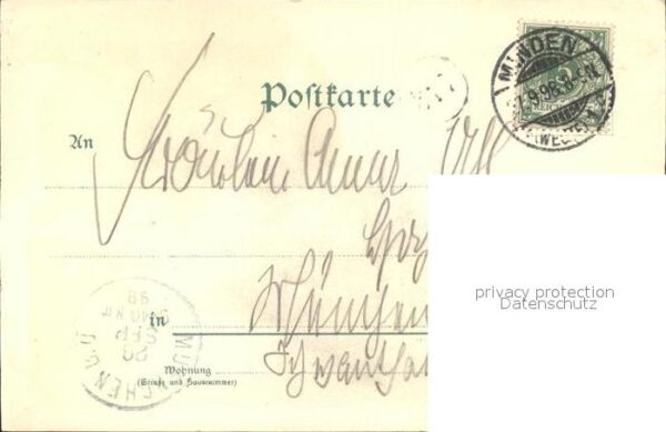 Porta Westfalica Minden Kaiser Wilhelm Denkmal Mondschei – Bild 2