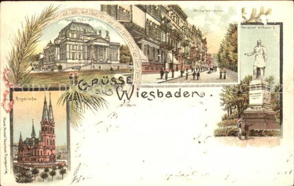 Wiesbaden Neues Theater Wilhelmstrasse Denkmal Wi
