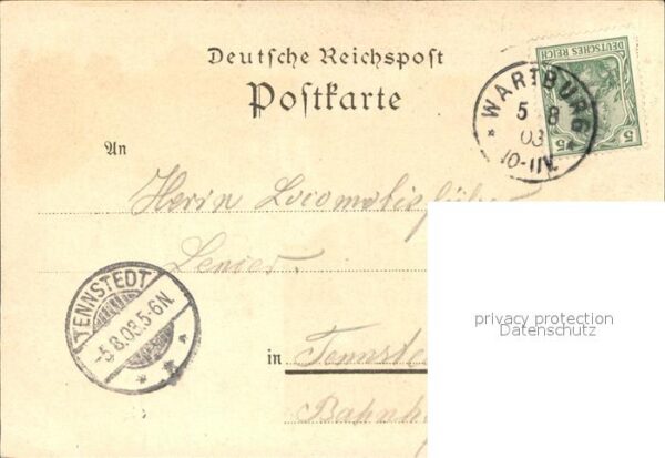 Eisenach Thueringen Wartburg Hirsche Wartburghof Litho – Bild 2