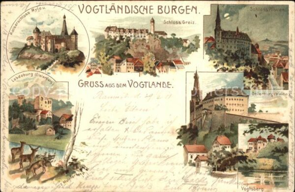 Vogtland Region Burgen Schloss Plauen Osterburg Lobdabu