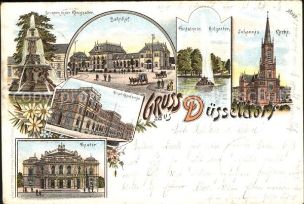 Duesseldorf Kunstakademie Theater Brunnen Bahnhof L