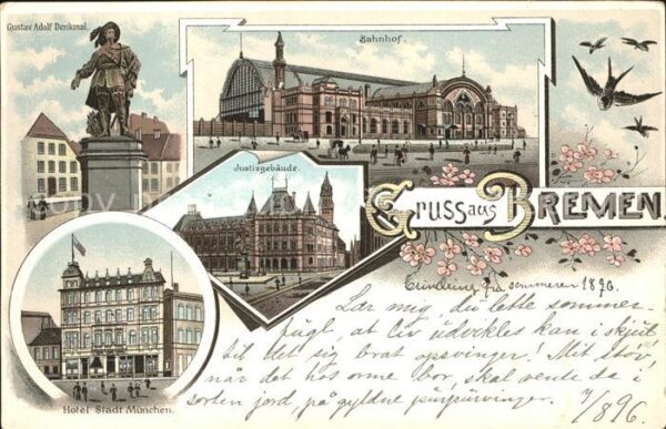 Bremen Bahnhof Gustav-Adolf-Denkmal Hotel Stad