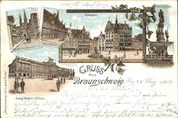 Braunschweig Kohlmarkt Heinrich der Löwe- Denkmal Re