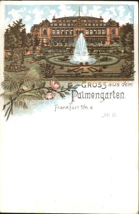 Frankfurt Main Palmengarten Litho