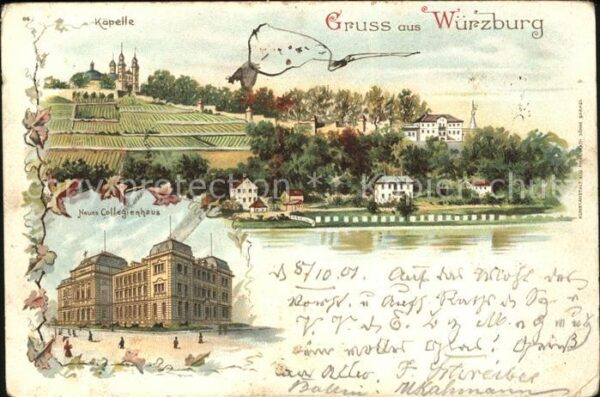 Wuerzburg Käpelle Collegienhaus Litho